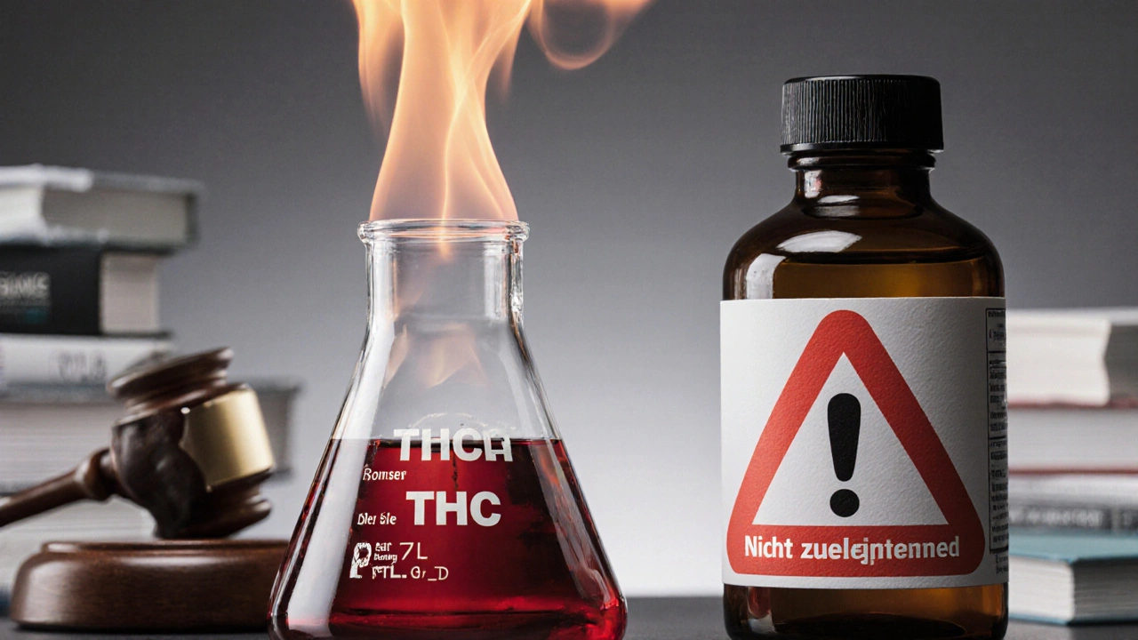 THCA wird durch Wärme zu THC, H4CBD steht unter Warnhinweis — rechtlicher Graubereich