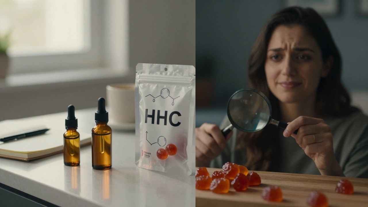 Geteilter Alltag: CBD am Morgen ruhig, HHC am Abend mit unsicherer Stimmung.