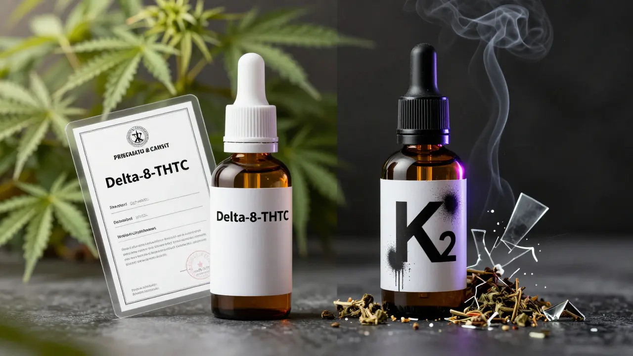 Ist Delta-8 wie K2? Ein klarer Vergleich zwischen Delta-8-THC, K2 und HHC