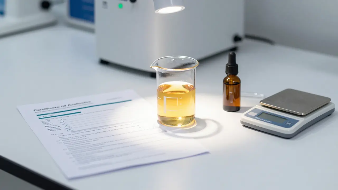 Laborbericht und CBD-Extrakt zur Qualitätskontrolle
