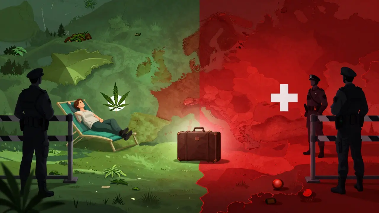 Konzeptionelle Darstellung der gesetzlichen Grenzen für Cannabisprodukte