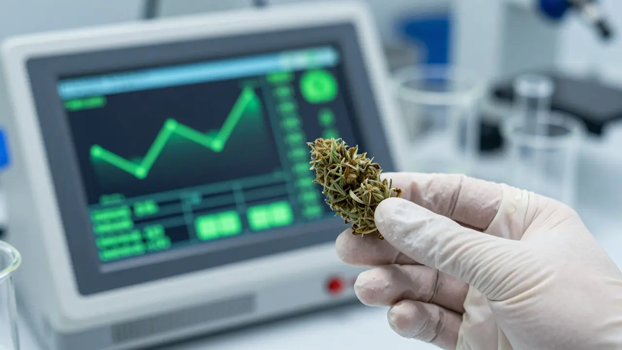 Laboranalyse von Hanfblüten für THC-Gehalt