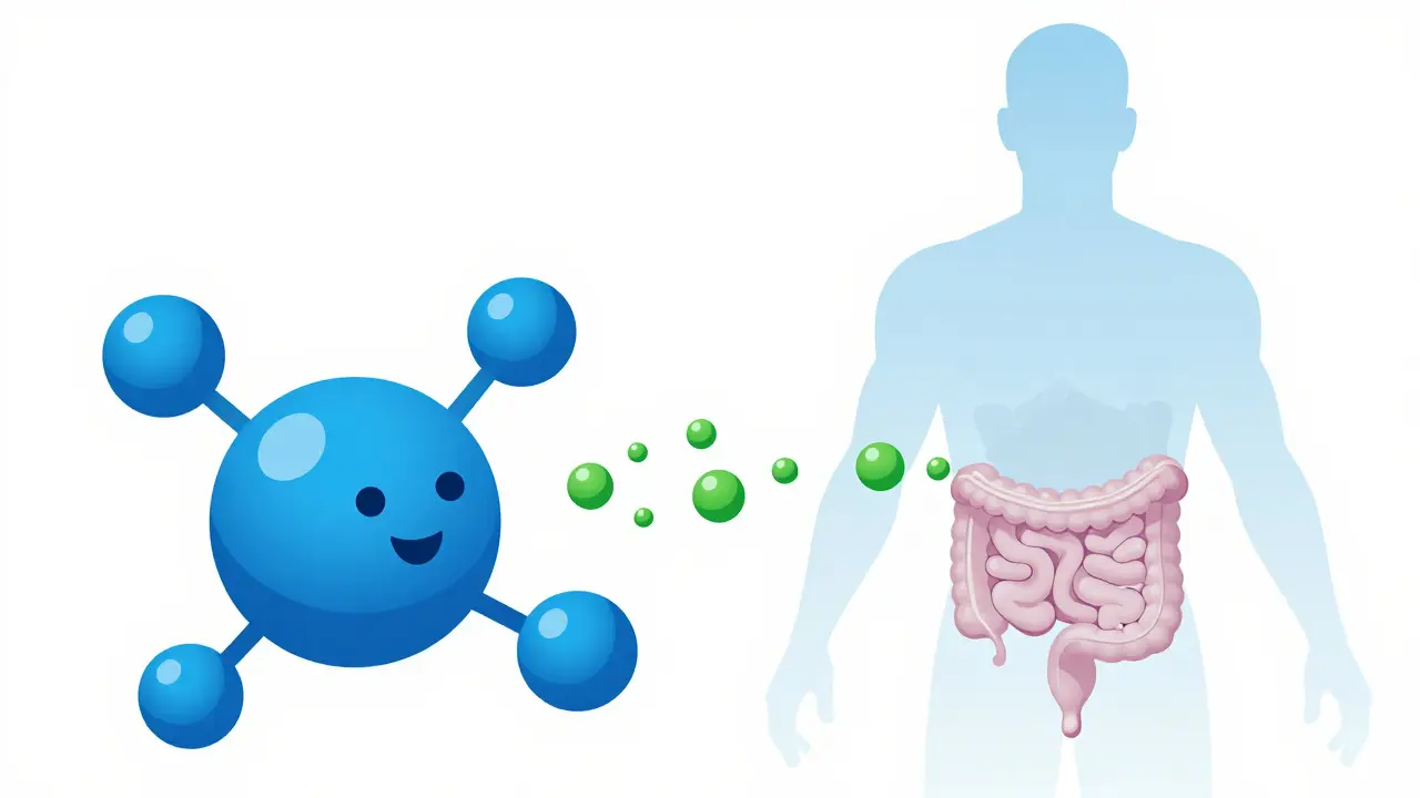 Illustration zeigt niedrige Bioverfügbarkeit von CBD