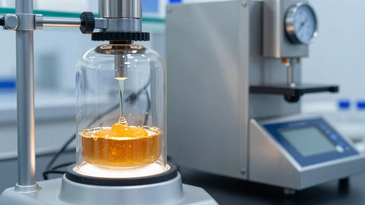 Laborprozess zur CBD-Extraktion mit Vakuumkammer und Harz