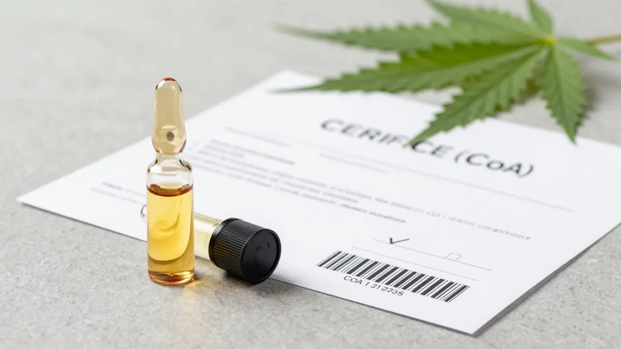 Premium-CBD-Produkt mit Laborzertifikat für Qualitätssicherung